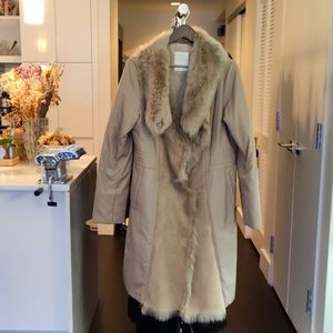 Violanti tan faux fur winter coat